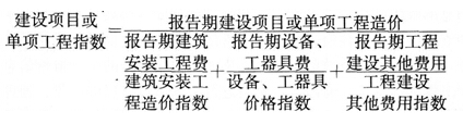 建設項目或單項工程造價(jià)指數的編制