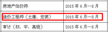 南通人事考試網(wǎng)公布2015年造價(jià)工程師報名時(shí)間