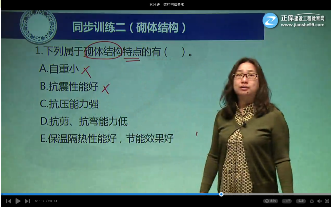 2017年一建建筑工程砌體結構的受力特點(diǎn)及其構造【點(diǎn)評】