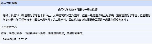 一級建造師應用化學(xué)專(zhuān)業(yè)報考條件嗎?