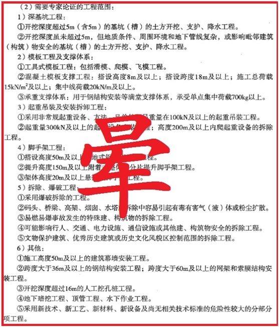 二級建造師市政實(shí)務(wù)干貨備考：專(zhuān)家論證的工程范圍