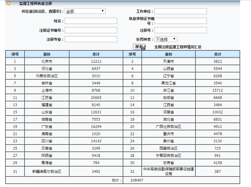 監理工程師注冊查詢(xún)