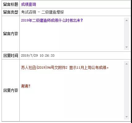2019年二級建造師成績(jì)查詢(xún)時(shí)間