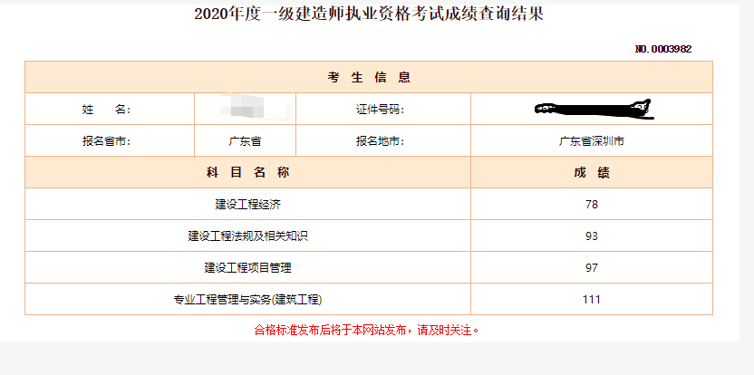 2020一級建造師成績(jì)查詢(xún)
