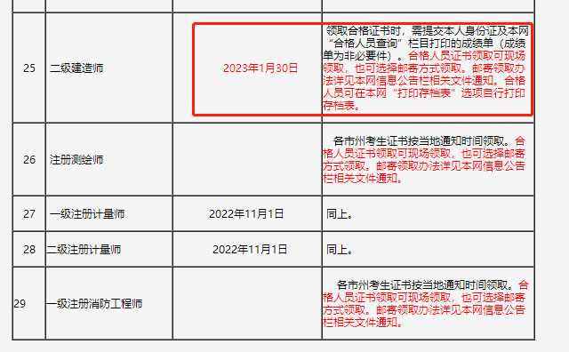 二級建造師證書(shū)領(lǐng)取時(shí)間