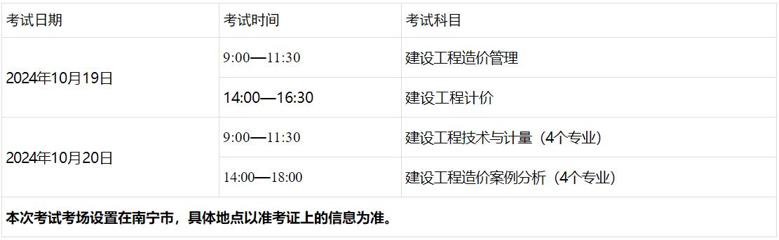 考試時(shí)間、科目及考場(chǎng)設置 ?