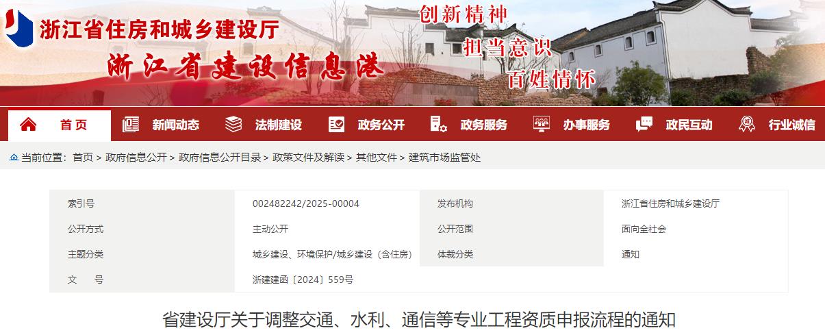 省建設廳關(guān)于調整交通、水利、通信等專(zhuān)業(yè)工程資質(zhì)申報流程的通知